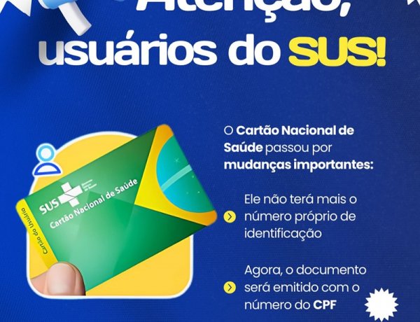 Atenção, população de Custódia! O novo Cartão do SUS agora terá como número de i…