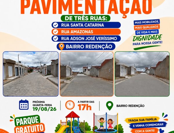 Entrega de Pavimentação de Três Ruas