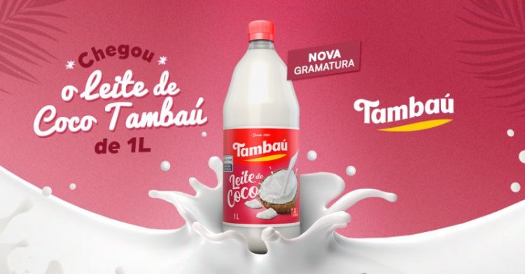 Leite de Coco Tambaú agora na versão de 1 litro
